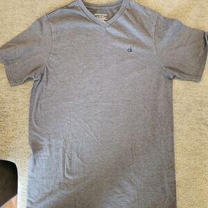 Calvin Klein Men's Charcoal V-Neck Tee